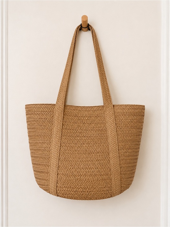 Draper James Handbags - Draper James Woven Tote - Tan